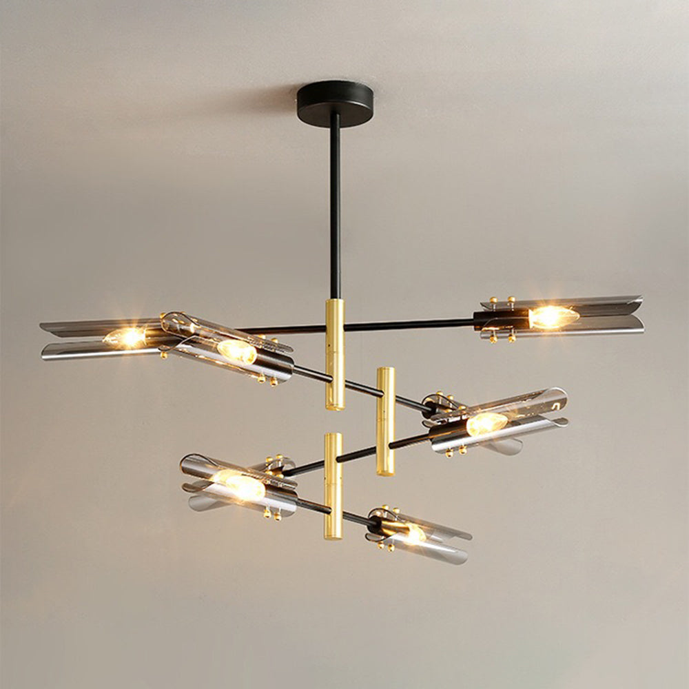 Arisha Modern Metal/Glass Semi-Flush Mount Ceiling Light