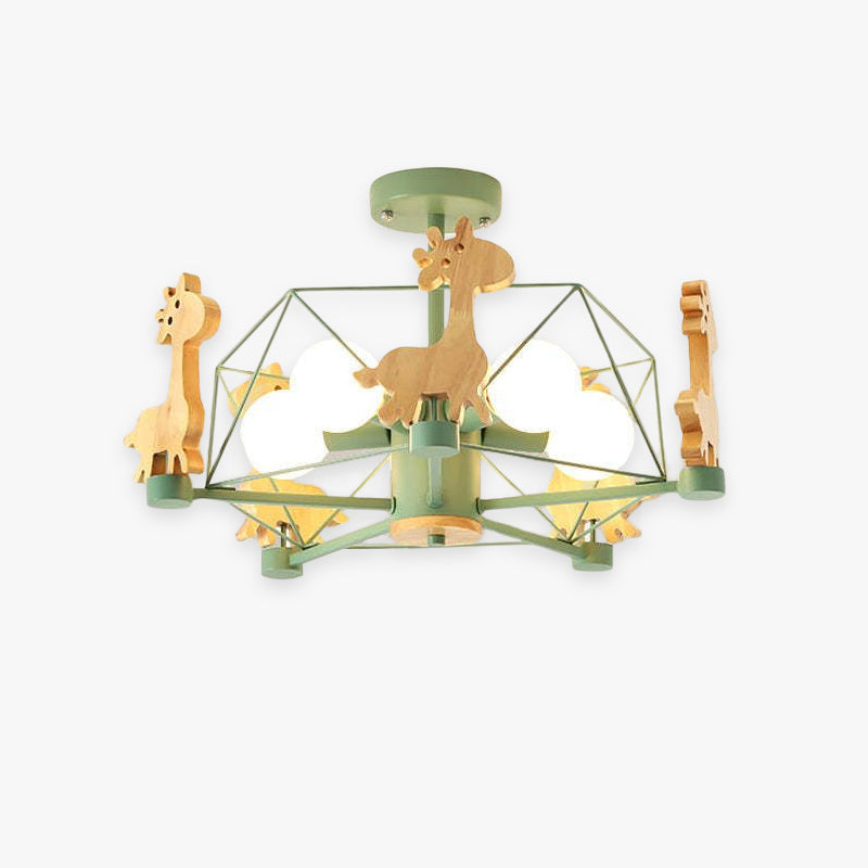 Arisha Giraffes LED Flush Mount Ceiling Light - Letslighting