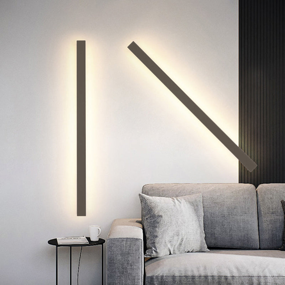 Arisha Sleek Minimalist Rimless Linear Outdoor Wall Light - Letslighting
