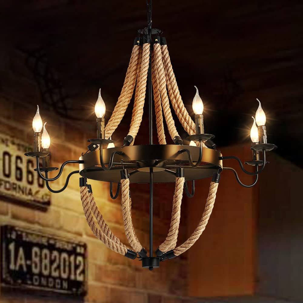 Epoch Industrial LED Pendant Light Rope Living Room Bar - Letslighting