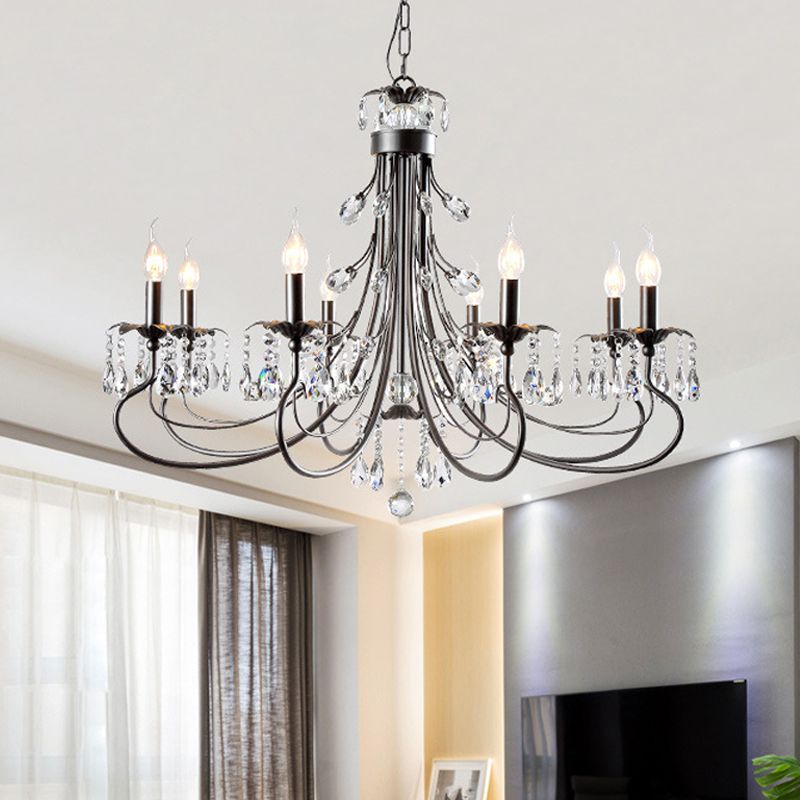 Silva Luxury Tiered Candle Metal Crystal Chandelier - Letslighting