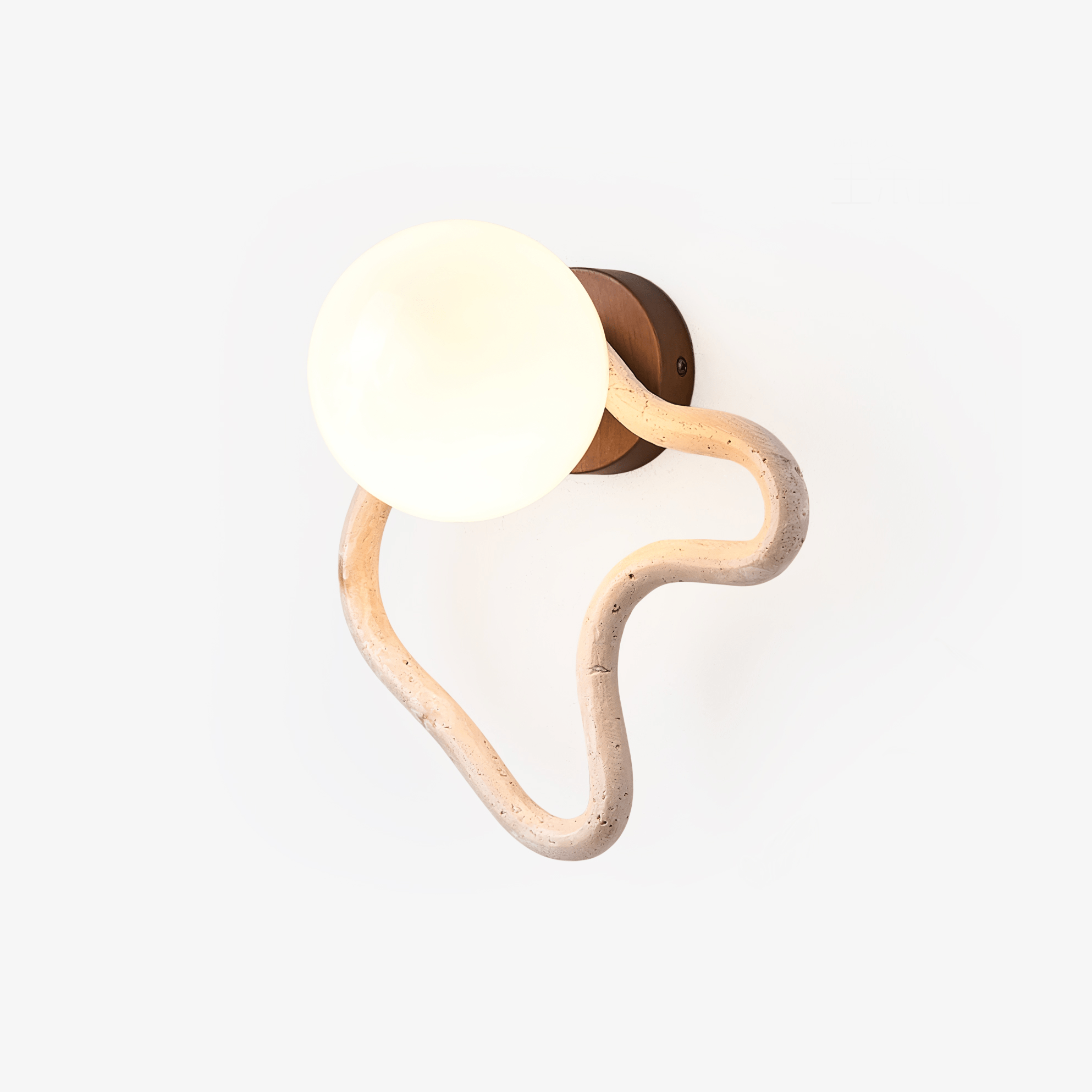 Serpentine Travertine Wall Sconce - Letslighting