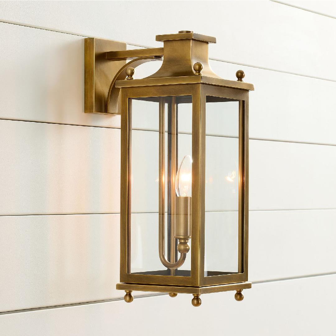 Guard Wall Lamp Brass Glass Outdoor