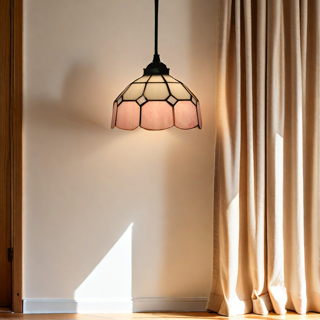 Tiffany Dome Shade European Pendant Light Stained Glass Living Room