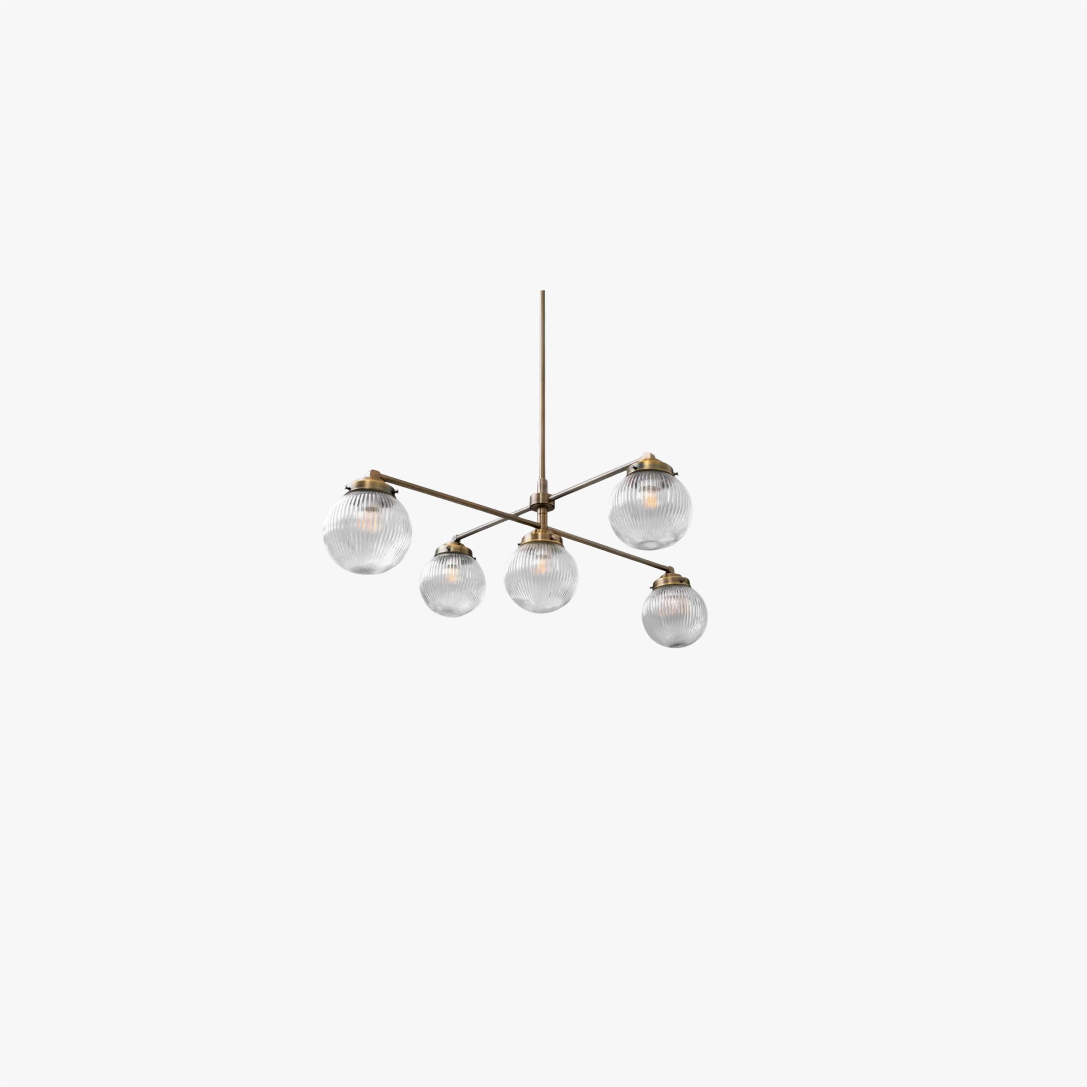 Pearl Multi-Light Brass Chandelier