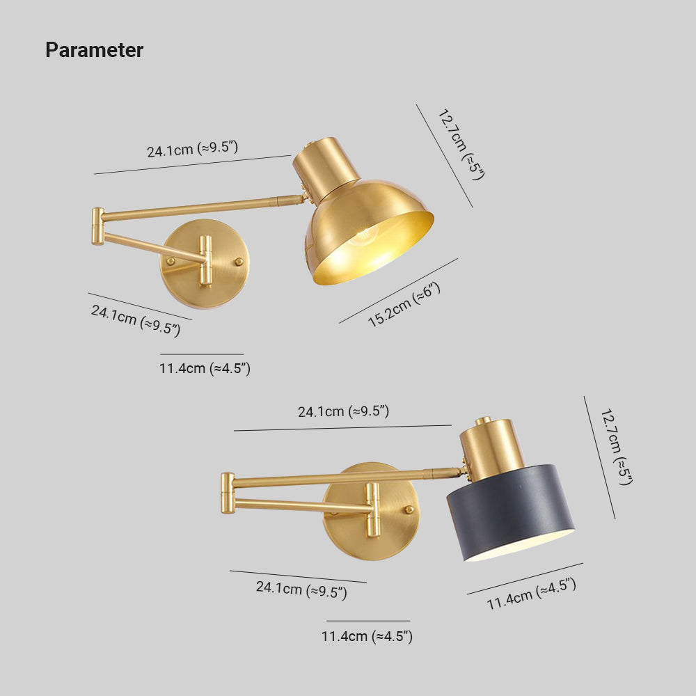 Arisha Wall Lamp Modern Metal Adjustable Bedroom