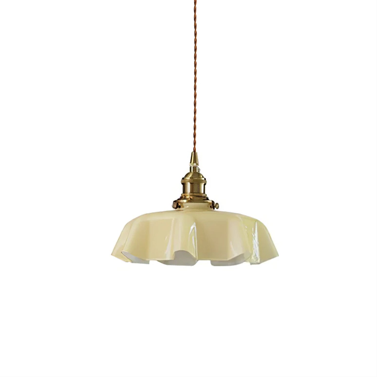 Aria Farmhouse Ruffled Pendant Light