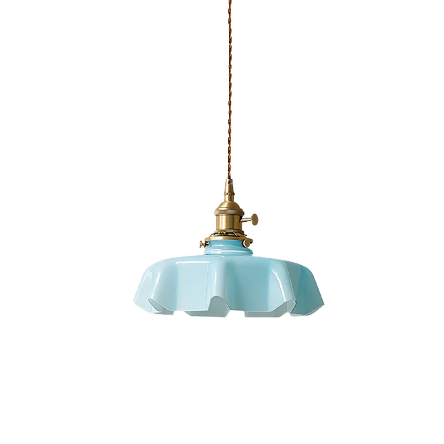 Aria Farmhouse Ruffled Pendant Light