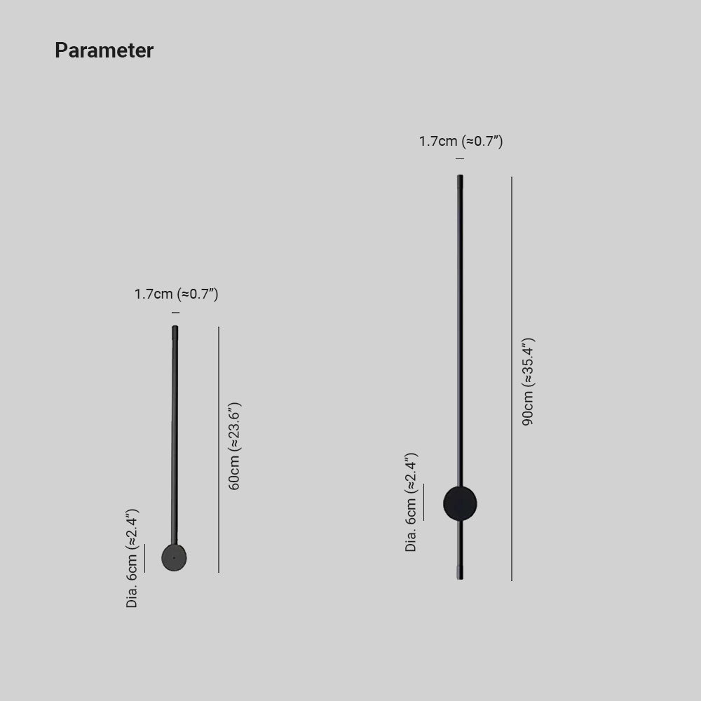 Arisha Minimalist Rotatable Linear LED Outdoor Wall Lamp Corridor Garden