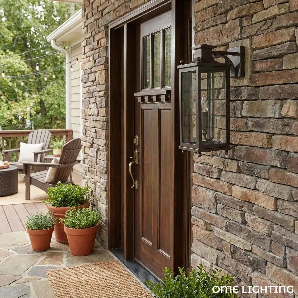 Guard Wall Lamp Brass Glass Outdoor