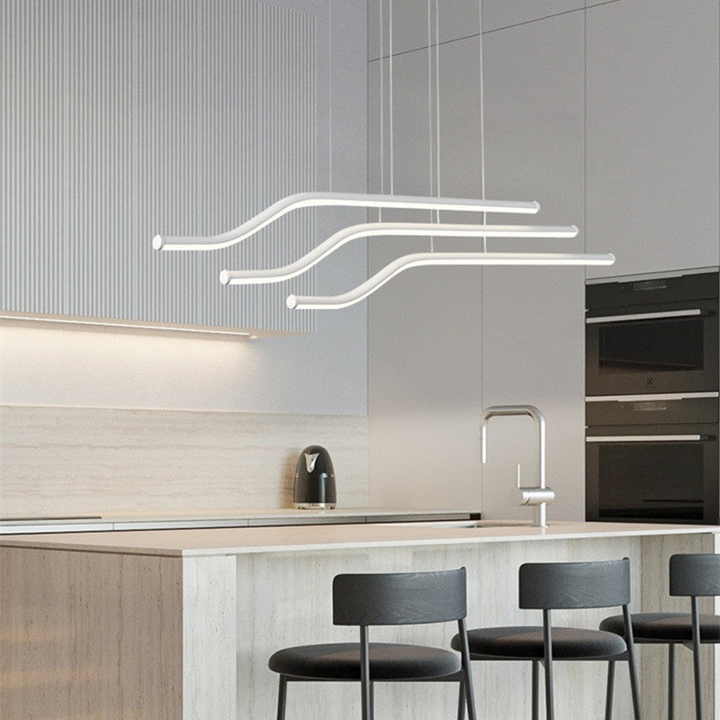Arisha Minimalist Tri-Curved Pendant Light - Letslighting
