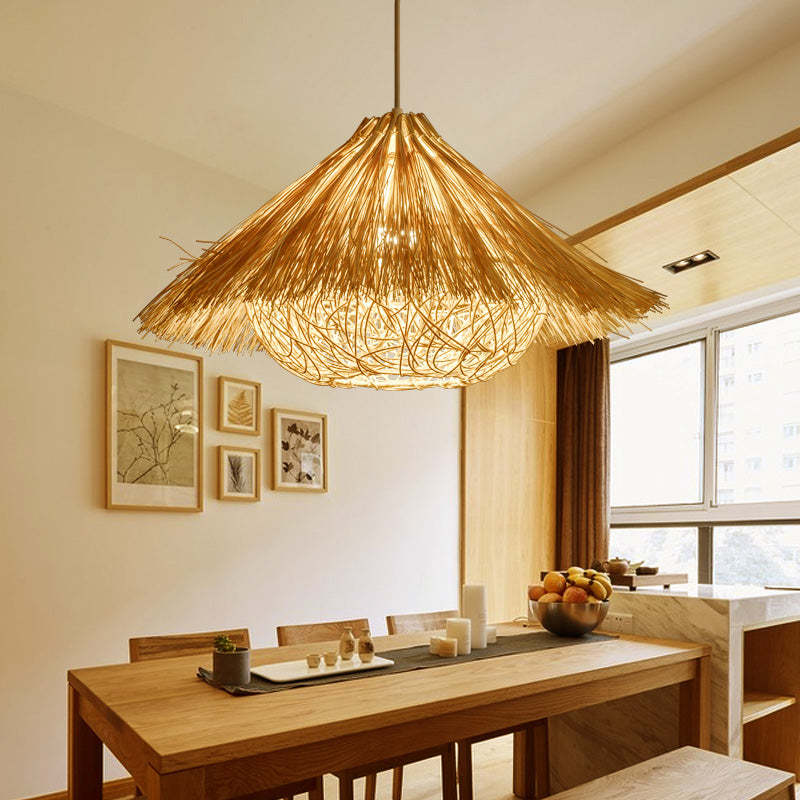 Ritta Hand-Woven Rattan Modelling Pendant Light