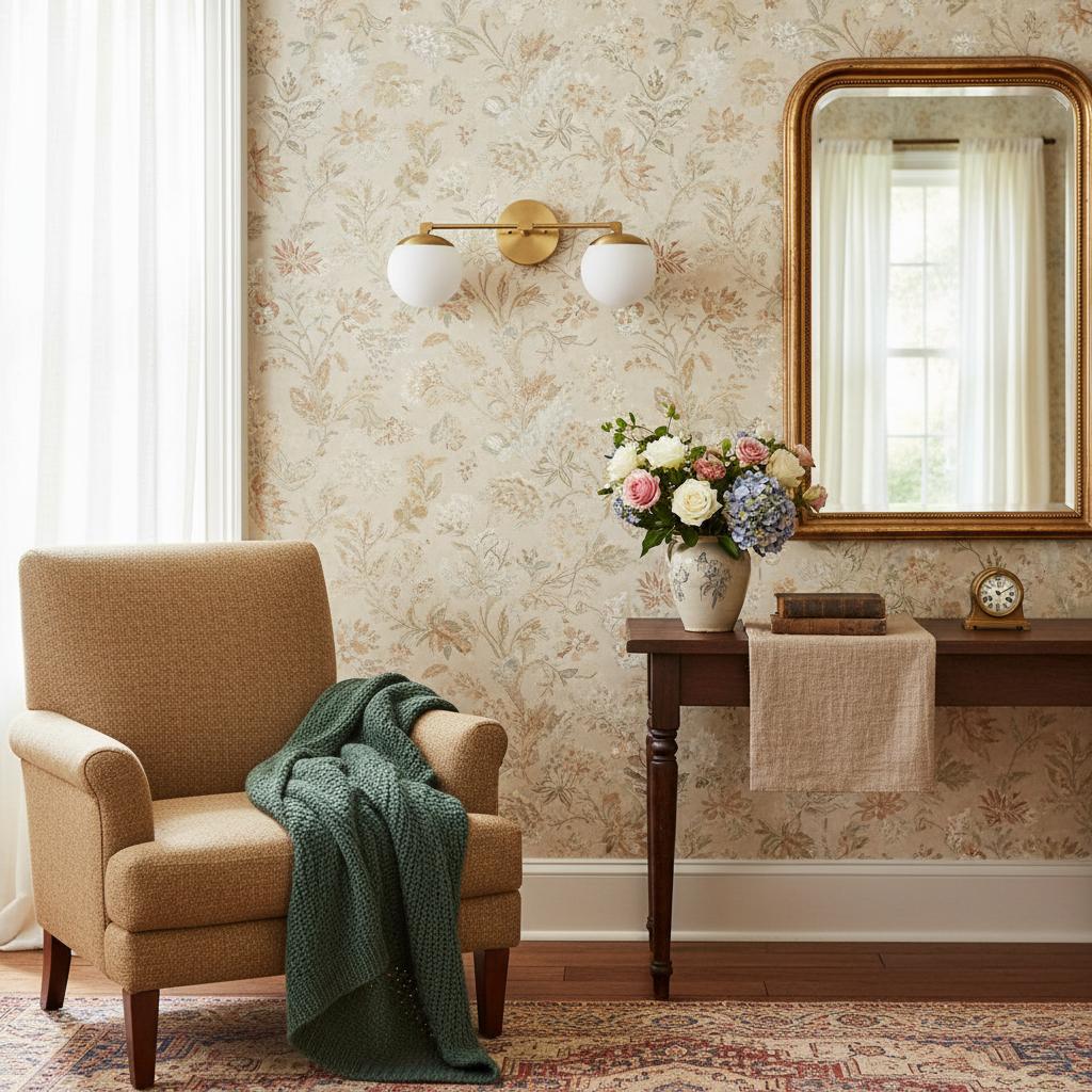 Pearl Milk Glass Brass Wall Sconce Bathroom
