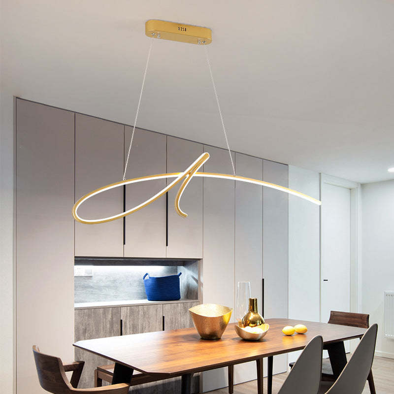 Arisha Pendant Light Irregular-curved Modern Restaurant - Letslighting