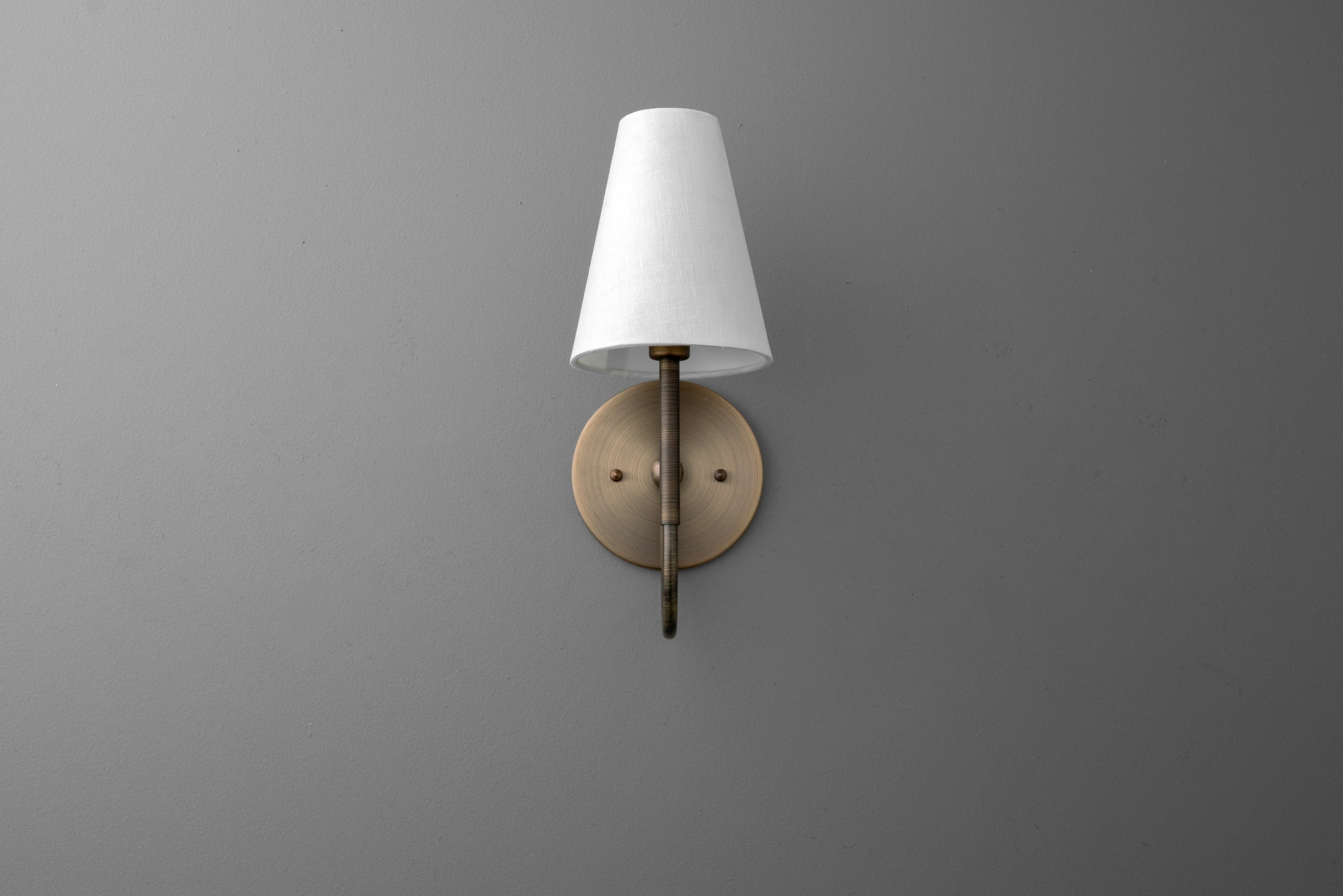 Disc Traditional Linen Wall Sconce Bedrooms