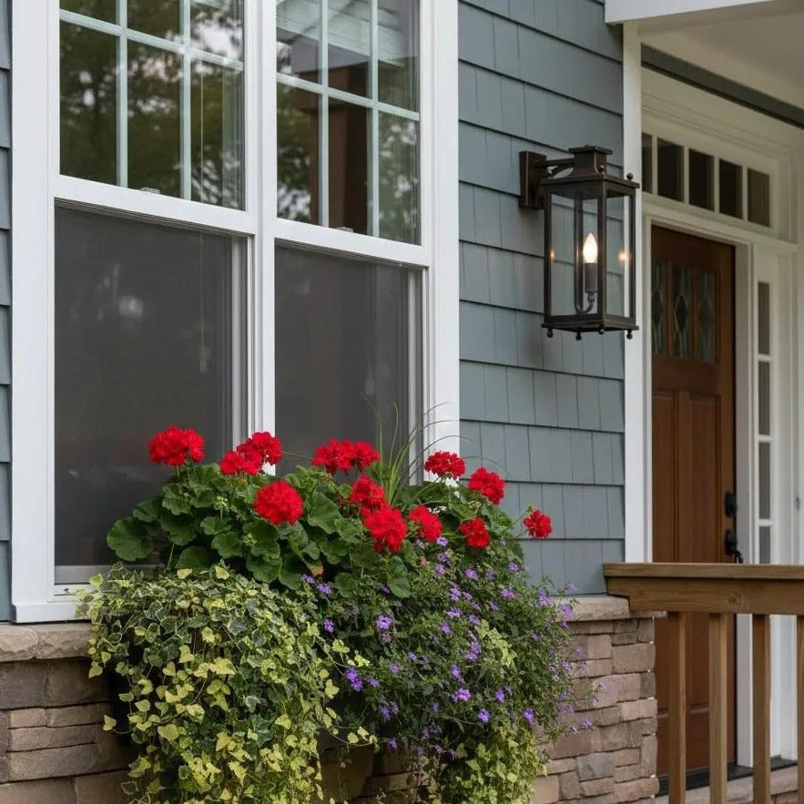 Guard Wall Lamp Brass Glass Outdoor