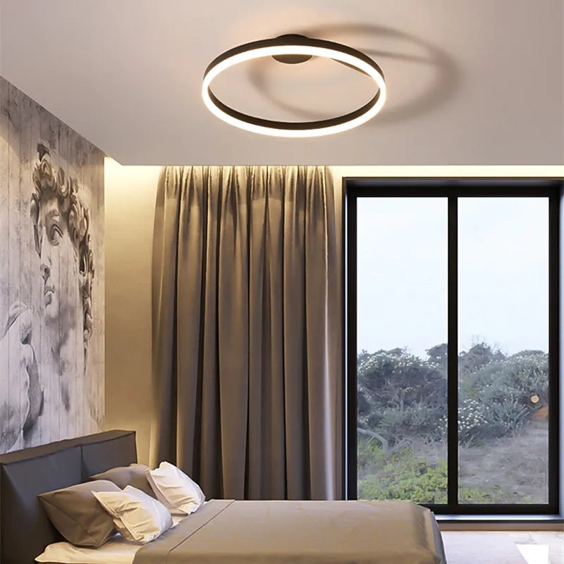 Arisha Modern Circle Flush Mount Ceiling Light Bedroom - Letslighting