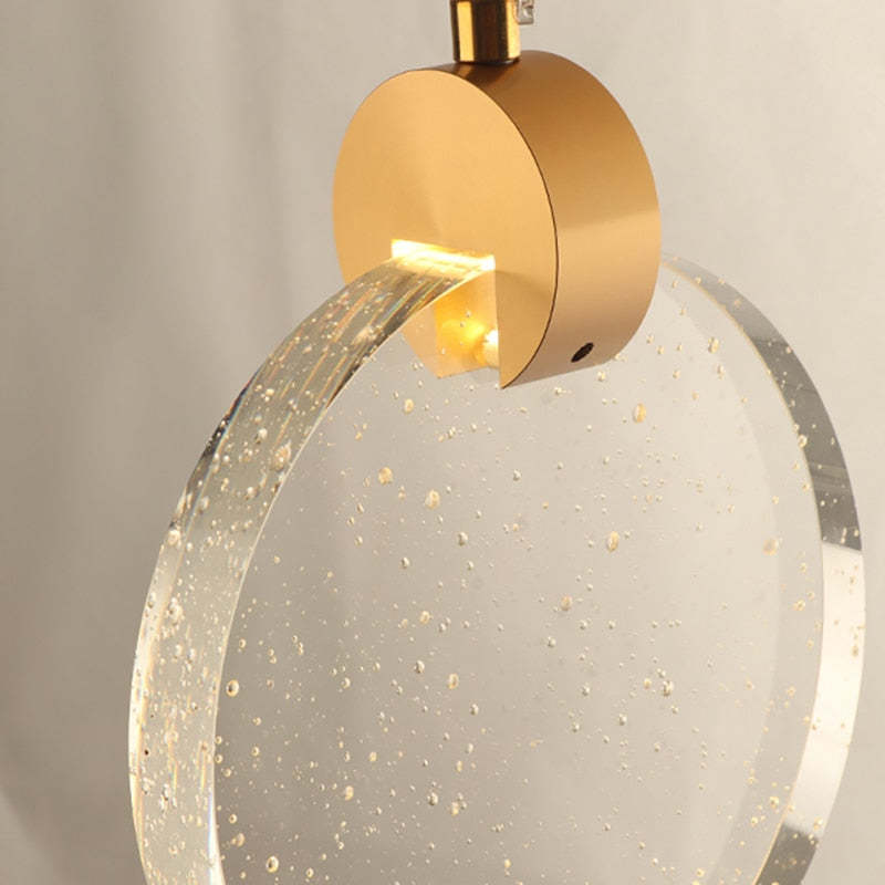 Kristy Minimalist Round Metal Crystal Chandelier