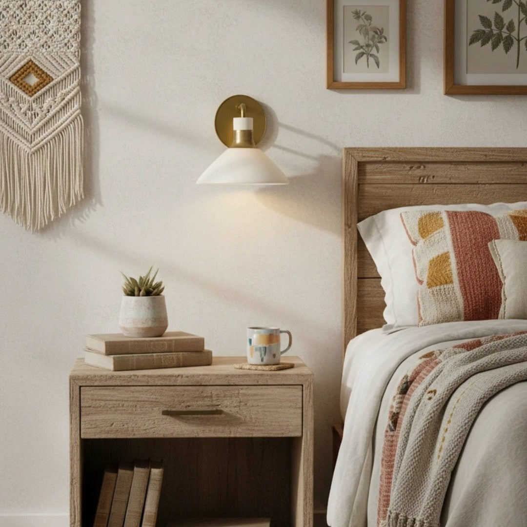 Tallow Wall Lights for Living Room Porcelain Sconce