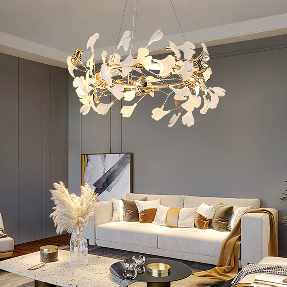 Olivia Modern Petal Shaped Ceramic Chandelier Dining Room - Letslighting