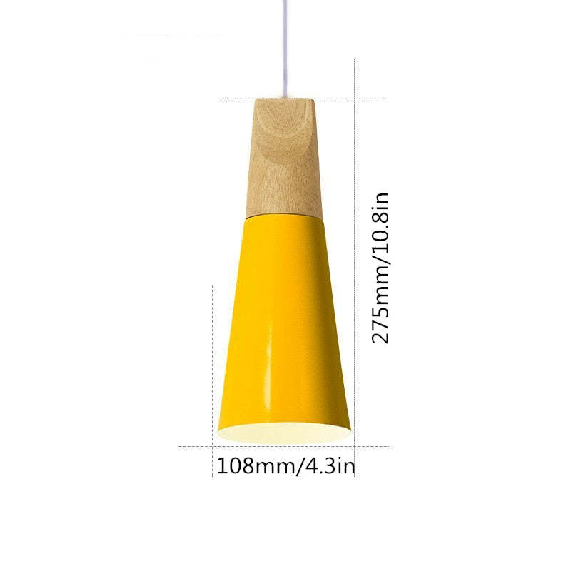 Valentina Multi-Shaped Wood And Pendant Light, 6 Colors - Letslighting