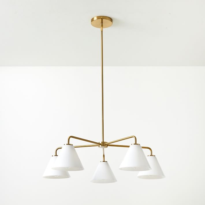 Cone Sculptural 5-Light Chandelier Dining
