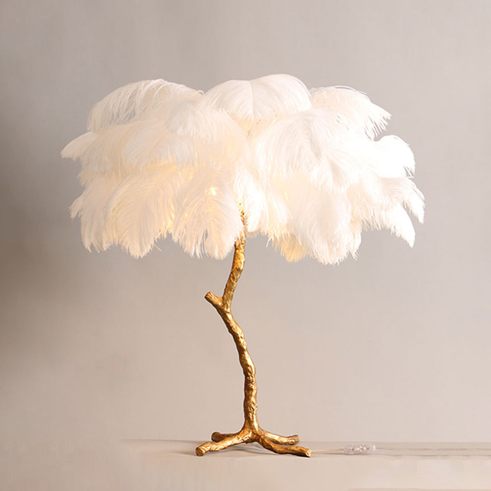 O'Moore Nordic Luxury Unique Ostrich Feather Floor Lamp/Table Lamp - Letslighting