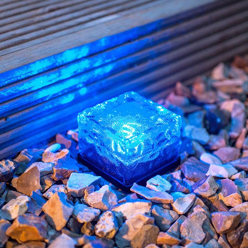 Ray Ice-cube Solar Outdoor Ground Light Glass