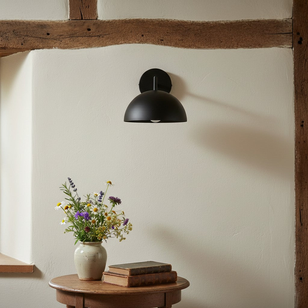 Chroma Minimalist Metal Dome Sconce