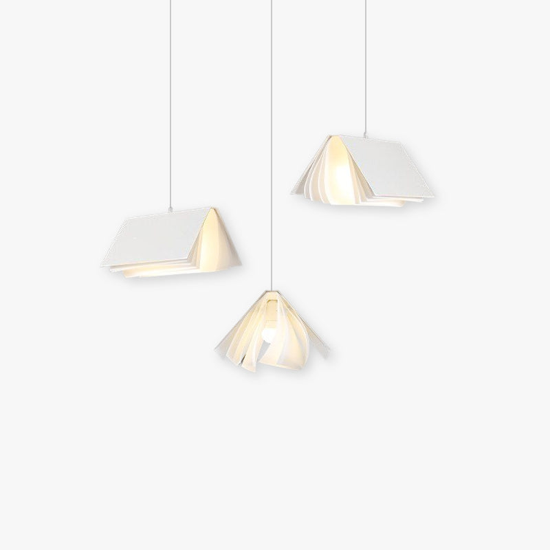 Arisha Artistic Book Shape Fabric Pendant Light