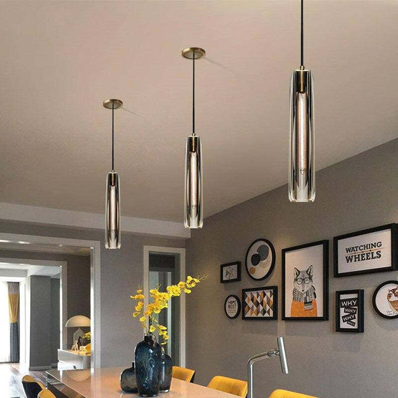 Arisha Brass Designer LED Glass Pendant Lamp - Letslighting