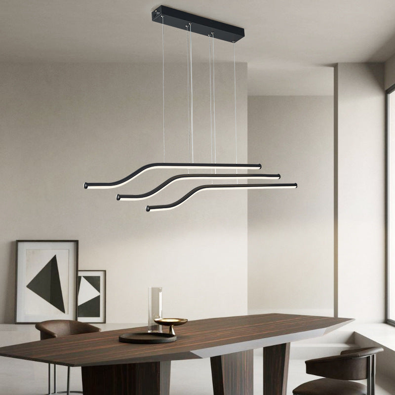 Arisha Minimalist Tri-Curved Pendant Light - Letslighting