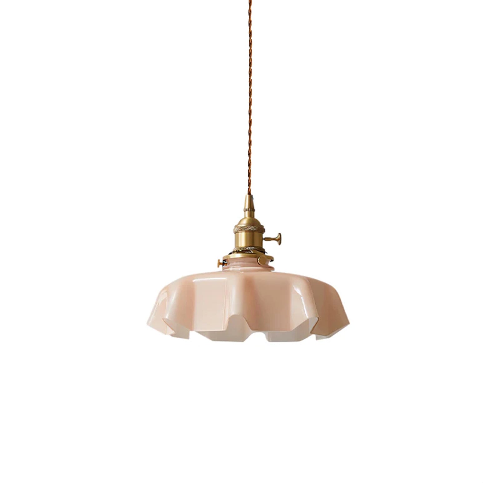 Aria Farmhouse Ruffled Pendant Light