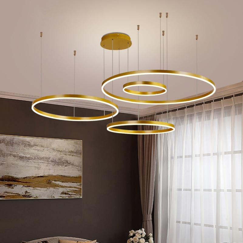 Arisha Modern Pendant Light Tir-Circle Metal