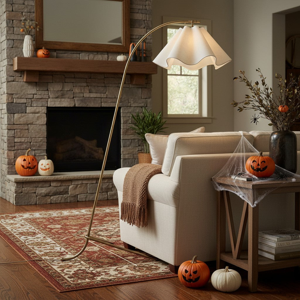 Curve Modern Fabric Floor Lamp