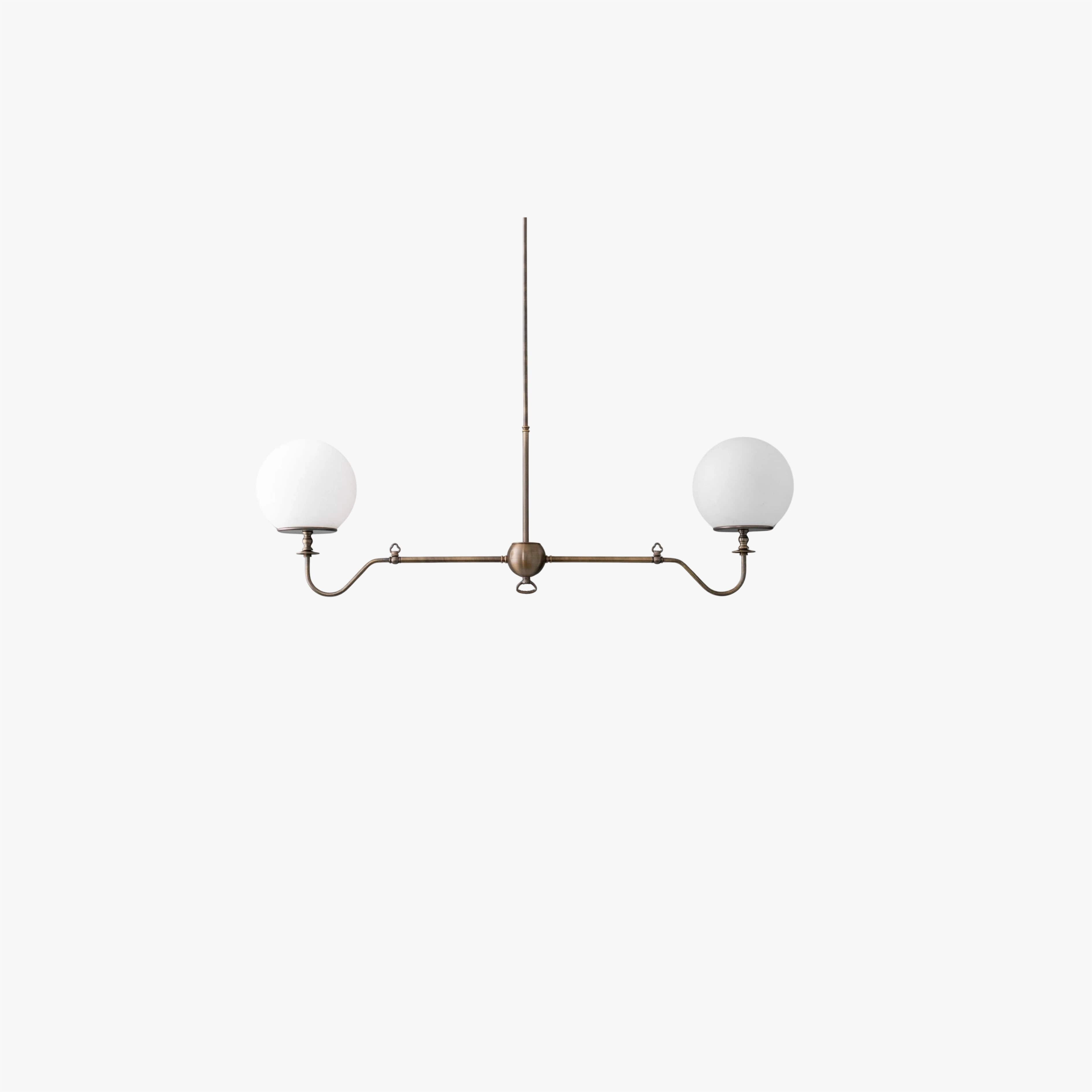 Pearl Glass Brass Chandelier