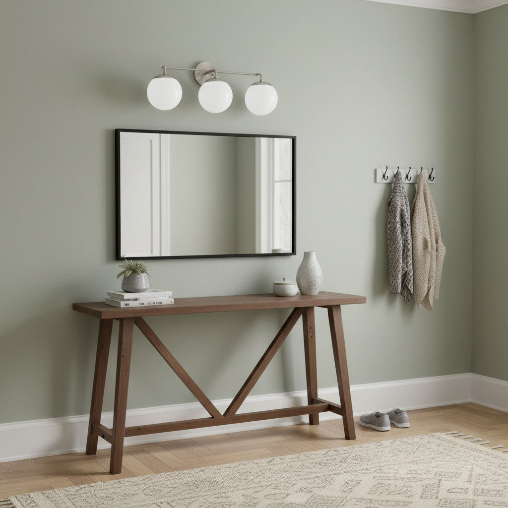 Pearl 2/3-Light Wall Sconce Milk Glass Hallway