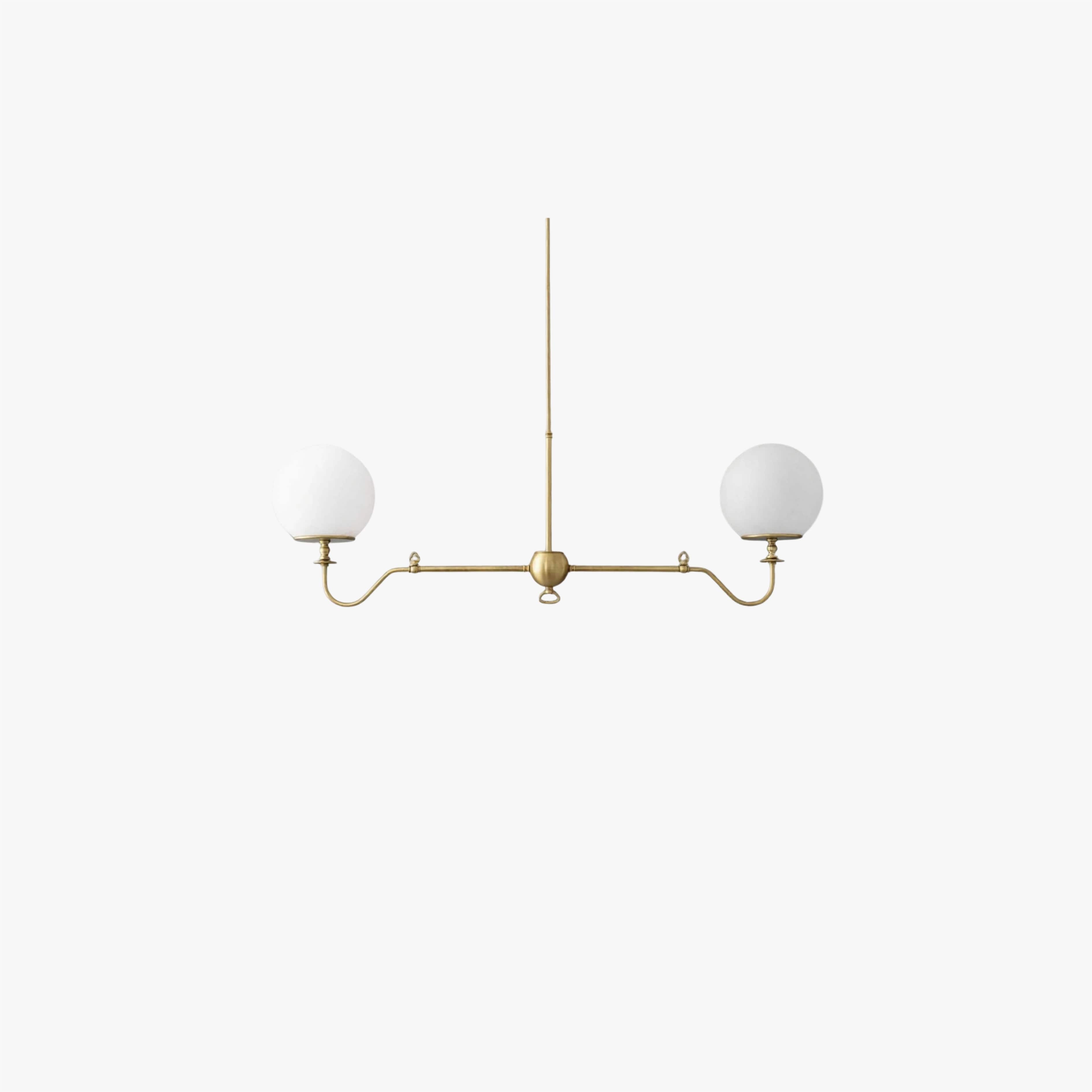 Pearl Glass Brass Chandelier