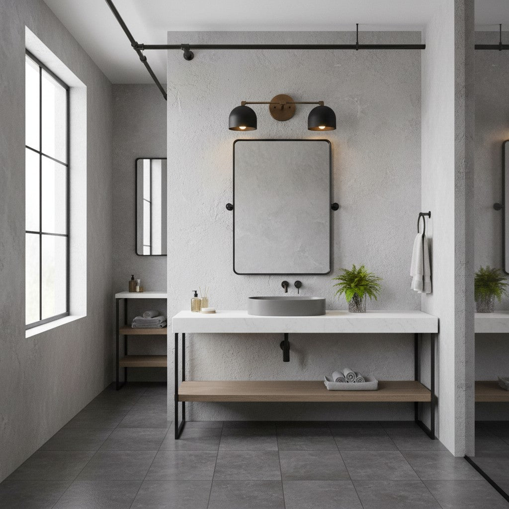 Chroma Dome Brass Wall Sconce Modern Bathroom