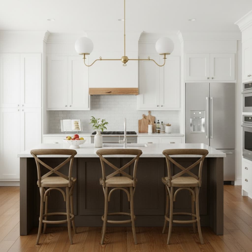 Pearl Glass Brass Chandelier