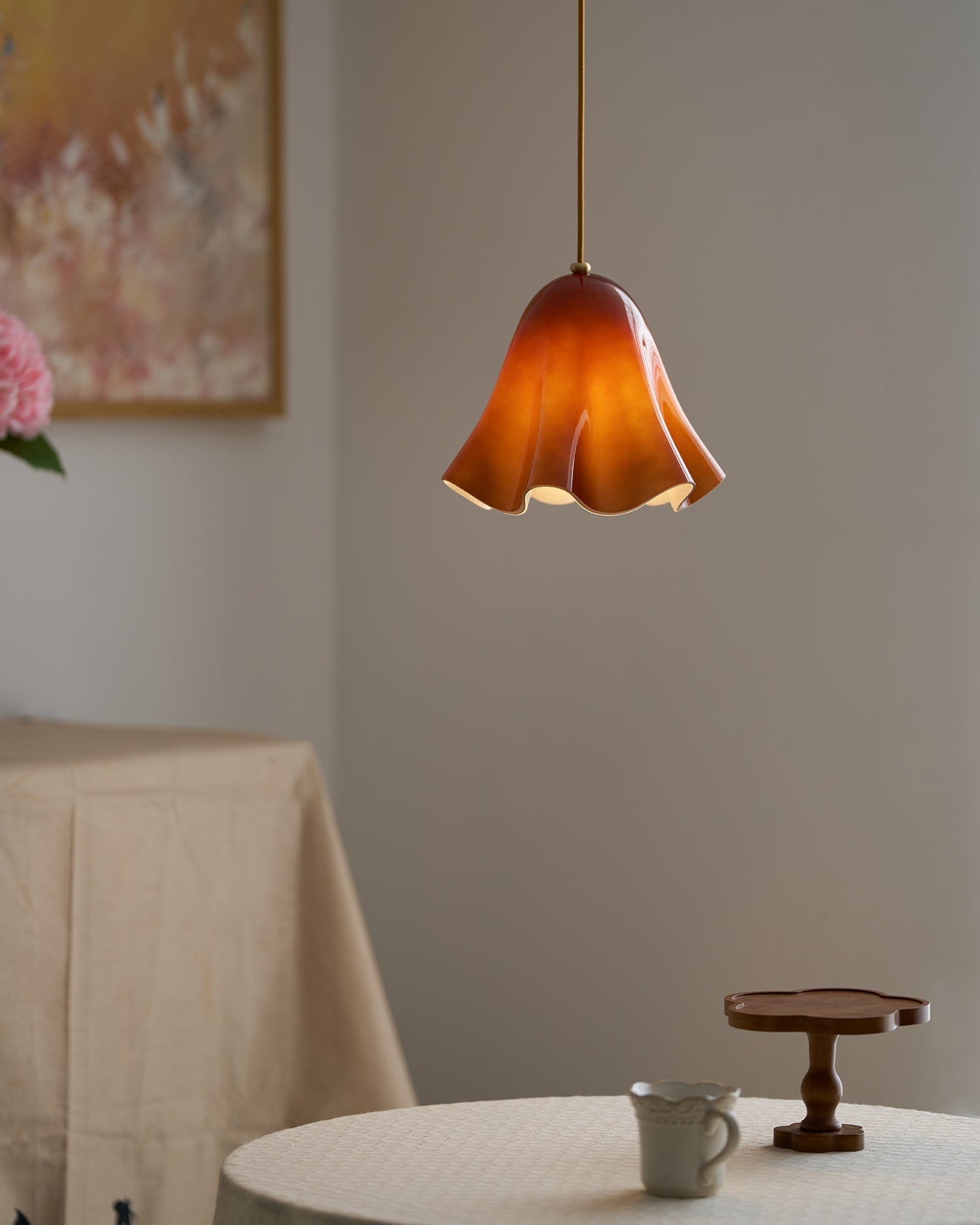 Musa Artistic Glass Modern Bloom Inspired Ceiling Lamp