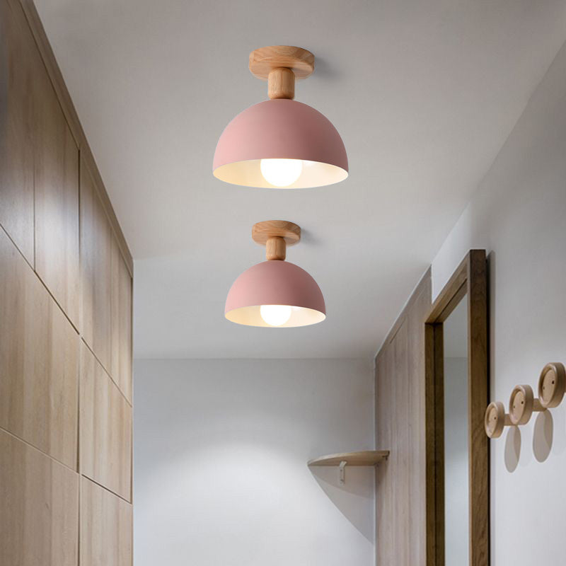 Muto Modern LED Ceiling Light Fixtures Wood/Metal Living Room