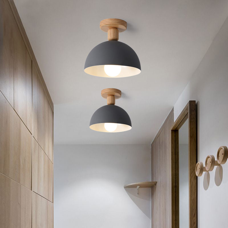 Muto Modern LED Ceiling Light Fixtures Wood/Metal Living Room