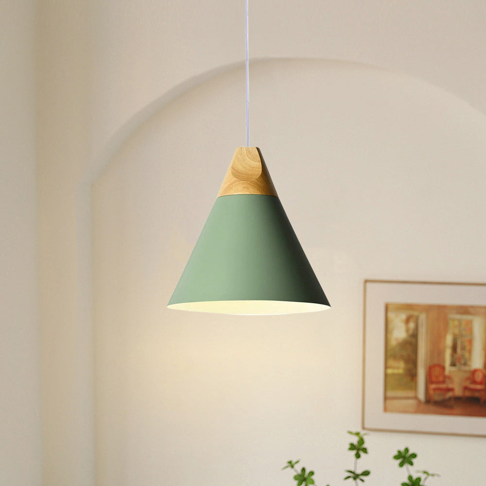 Valentina Multi-Shaped Wood And Pendant Light, 6 Colors - Letslighting