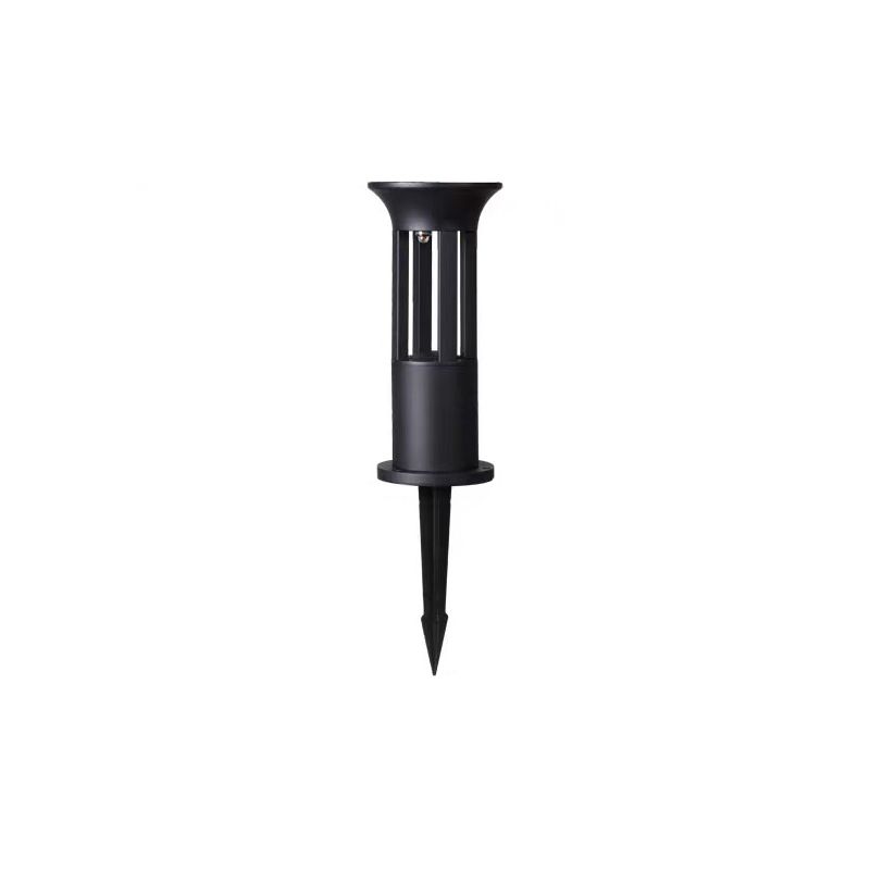 Ray Modern Metal Geometric Hollow Solar Outdoor Bollard Light
