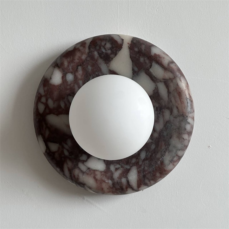 Evenir Modern Minimalist Bvlgari Purple Marble Sconce Wall Lamp - Letslighting