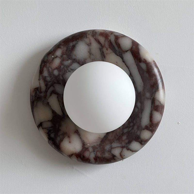 Evenir Modern Minimalist Bvlgari Purple Marble Sconce Wall Lamp - Letslighting