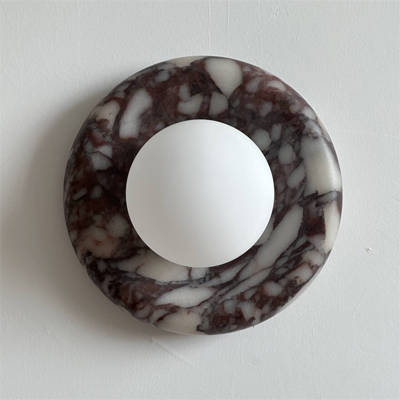 Evenir Modern Minimalist Bvlgari Purple Marble Sconce Wall Lamp - Letslighting