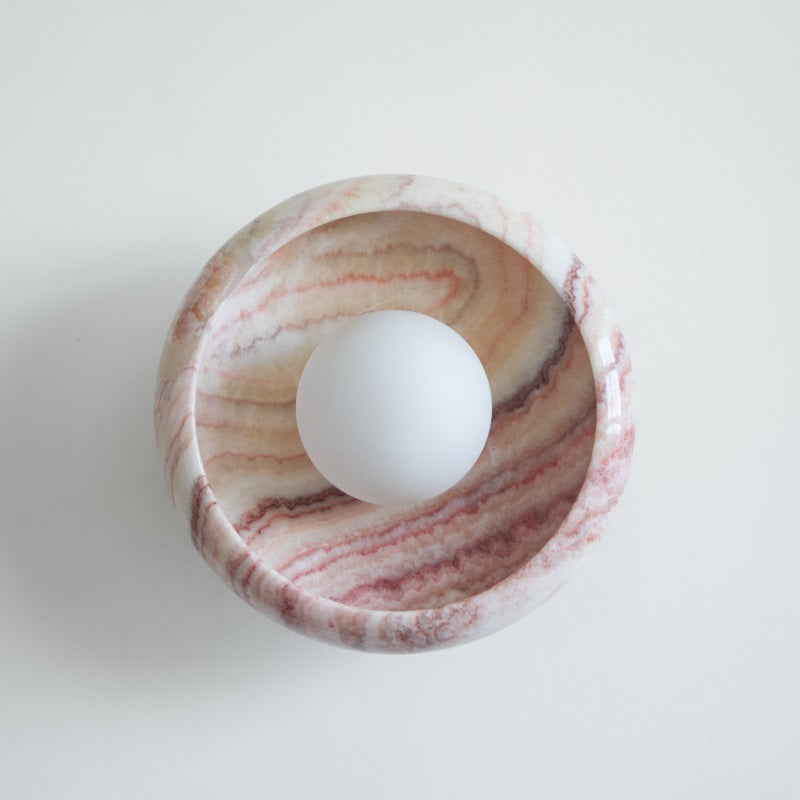 Piedra Modern Minimalist Marble Glass Wall Lamp - Letslighting