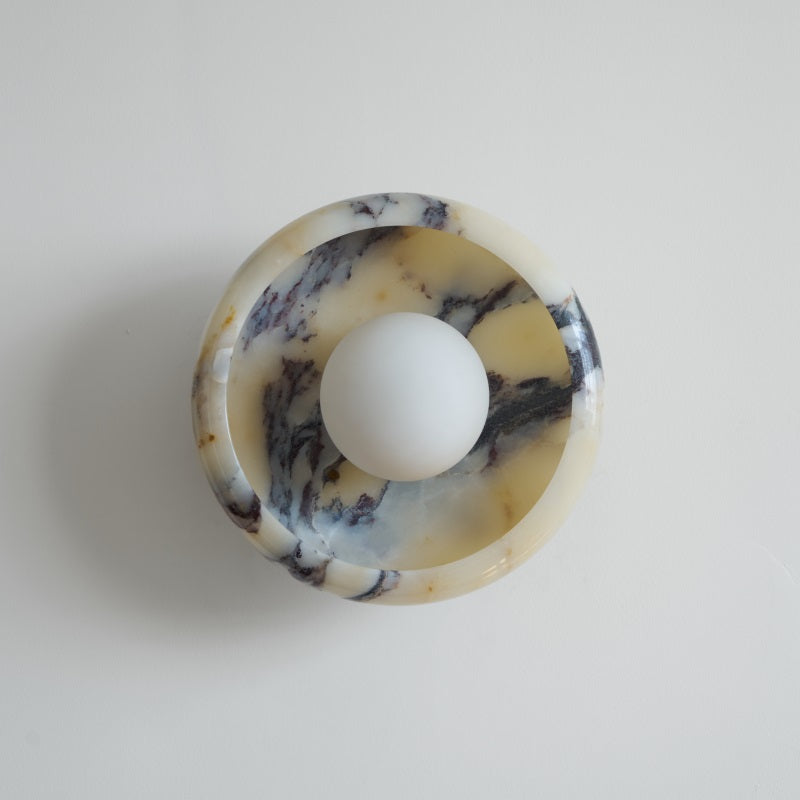 Piedra Modern Minimalist Marble Glass Wall Lamp - Letslighting